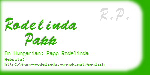 rodelinda papp business card